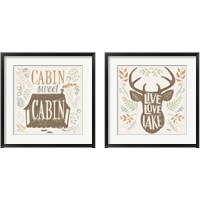 Framed 'Lake Life 2 Piece Framed Art Print Set' border=