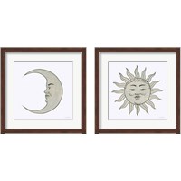 Framed 'Moon & Sun 2 Piece Framed Art Print Set' border=