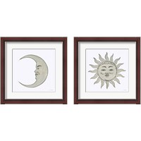 Framed Moon & Sun 2 Piece Framed Art Print Set