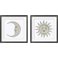 Framed Moon & Sun 2 Piece Framed Art Print Set