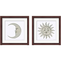 Framed Moon & Sun 2 Piece Framed Art Print Set