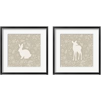 Framed 'Floral Animal 2 Piece Framed Art Print Set' border=