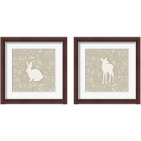 Framed Floral Animal 2 Piece Framed Art Print Set