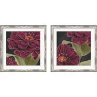 Framed Burgundy Floral 2 Piece Framed Art Print Set