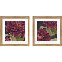 Framed Burgundy Floral 2 Piece Framed Art Print Set