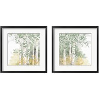 Framed 'Natures Leaves Sage 2 Piece Framed Art Print Set' border=