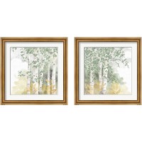 Framed 'Natures Leaves Sage 2 Piece Framed Art Print Set' border=