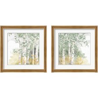 Framed 'Natures Leaves Sage 2 Piece Framed Art Print Set' border=
