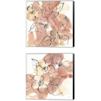 Framed 'Cashmere Florals 2 Piece Canvas Print Set' border=