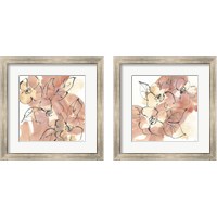 Framed 'Cashmere Florals 2 Piece Framed Art Print Set' border=