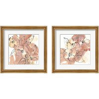 Framed 'Cashmere Florals 2 Piece Framed Art Print Set' border=