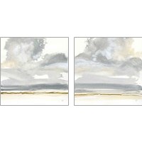 Framed 'Cumulus Gray 2 Piece Art Print Set' border=