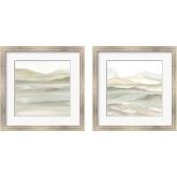 Framed 'Valleyscape Green 2 Piece Framed Art Print Set' border=