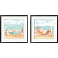 Framed 'Ocean Breeze 2 Piece Framed Art Print Set' border=