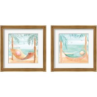 Framed 'Ocean Breeze 2 Piece Framed Art Print Set' border=