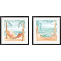 Framed 'Ocean Breeze 2 Piece Framed Art Print Set' border=