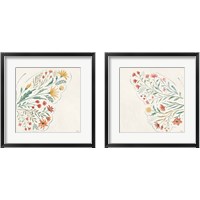 Framed 'Wildflower Vibes 2 Piece Framed Art Print Set' border=