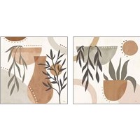 Framed Botanical Form Neutral 2 Piece Art Print Set