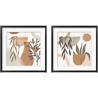 Framed Botanical Form Neutral 2 Piece Framed Art Print Set