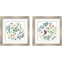 Framed 'Victorian Garden Bright 2 Piece Framed Art Print Set' border=