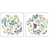 Framed 'Victorian Garden Bright 2 Piece Art Print Set' border=