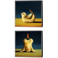 Framed 'Yoga Chick 2 Piece Canvas Print Set' border=