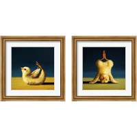 Framed 'Yoga Chick 2 Piece Framed Art Print Set' border=