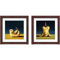 Framed 'Yoga Chick 2 Piece Framed Art Print Set' border=