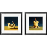 Framed 'Yoga Chick 2 Piece Framed Art Print Set' border=