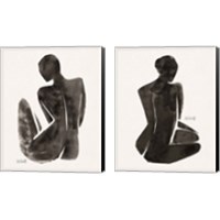 Framed 'Neutral Nudes 2 Piece Canvas Print Set' border=