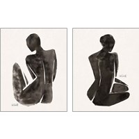 Framed 'Neutral Nudes 2 Piece Art Print Set' border=