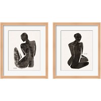 Framed 'Neutral Nudes 2 Piece Framed Art Print Set' border=