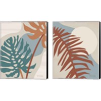 Framed 'Abstract Leaf 2 Piece Canvas Print Set' border=