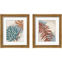 Framed 'Abstract Leaf 2 Piece Framed Art Print Set' border=