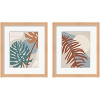 Framed 'Abstract Leaf 2 Piece Framed Art Print Set' border=