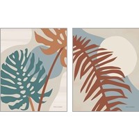 Framed 'Abstract Leaf 2 Piece Art Print Set' border=