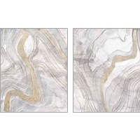 Framed 'Shimmering Water 2 Piece Art Print Set' border=