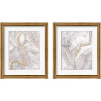 Framed 'Shimmering Water 2 Piece Framed Art Print Set' border=