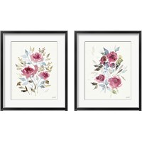 Framed 'Soft Bouquet 2 Piece Framed Art Print Set' border=