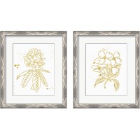 Framed 'Gold Blooms 2 Piece Framed Art Print Set' border=