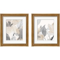 Framed 'Muted Delicate Floral 2 Piece Framed Art Print Set' border=