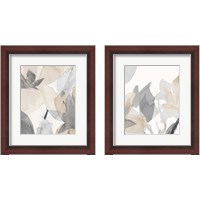 Framed 'Muted Delicate Floral 2 Piece Framed Art Print Set' border=