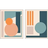 Framed Papercut Abstract  2 Piece Art Print Set