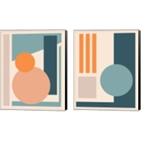 Framed Papercut Abstract  2 Piece Canvas Print Set