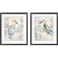 Framed 'Heron By Beach Grass 2 Piece Framed Art Print Set' border=