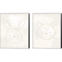 Framed 'Soft Animal 2 Piece Canvas Print Set' border=