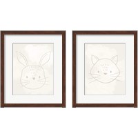 Framed 'Soft Animal 2 Piece Framed Art Print Set' border=