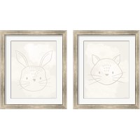 Framed 'Soft Animal 2 Piece Framed Art Print Set' border=