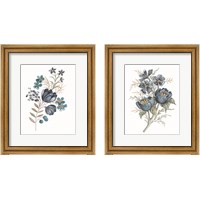 Framed Blue Botanical 2 Piece Framed Art Print Set