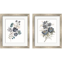 Framed Blue Botanical 2 Piece Framed Art Print Set